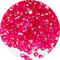 4500 Pcs SS6 2mm AB Flatback Rhinestones for Nails Art Crafts Transparent Glitter Round Gems Crystals DIY Clothes Shoes(Clear Dark Rose Red AB)