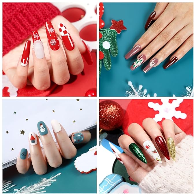 COSCELIA 40PCS Gel Nail Polish Set, 36 Winter Colors Gel Polish Set with Glossy Matte Sliver Top Base Coat Nude Red Brown Blue All Seasons Colors Nails Valentines Day Gifts for Women Teens Girls
