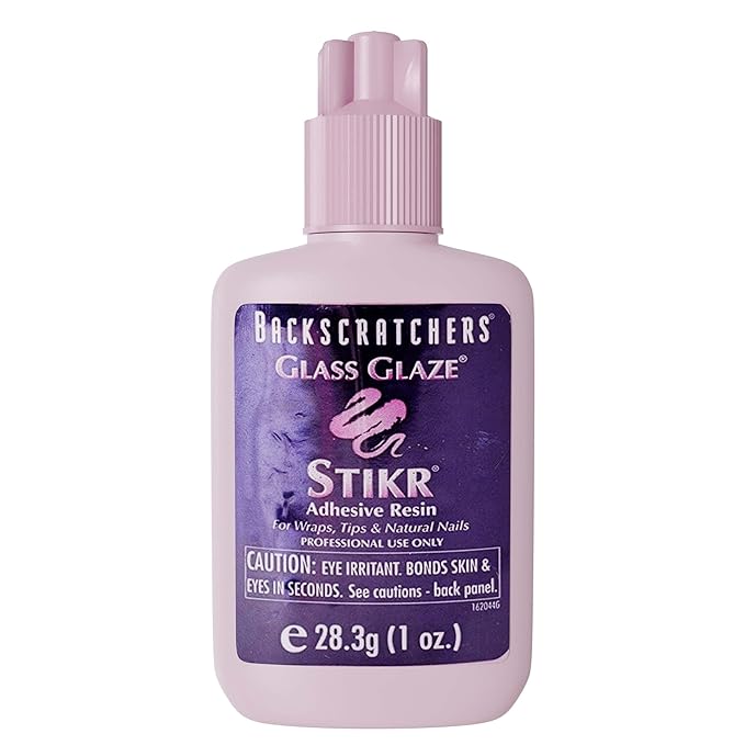 Backscratchers Glass Glaze Stikr Resin - Nail Wrap Adhesive for Tips, Extensions, and Charms