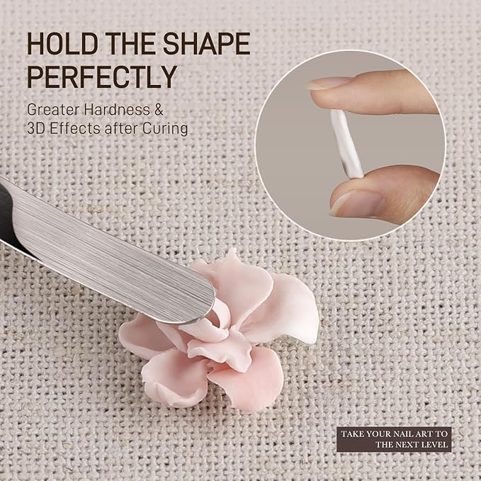 GAOY White 3D Sculpting Gel for Nail Art, 15g Solid Nail Gel Non-Sticky Hard for Carving Molding and Building