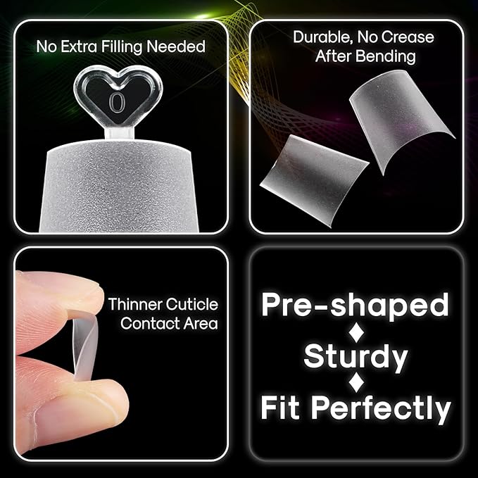 240PCS Upgrade Square French Tips, Matte Half Cover Short Coffin Press-on Nails for Soak Off Nail Extension (15 Sizes, Soft Gel, Round, Neutral)