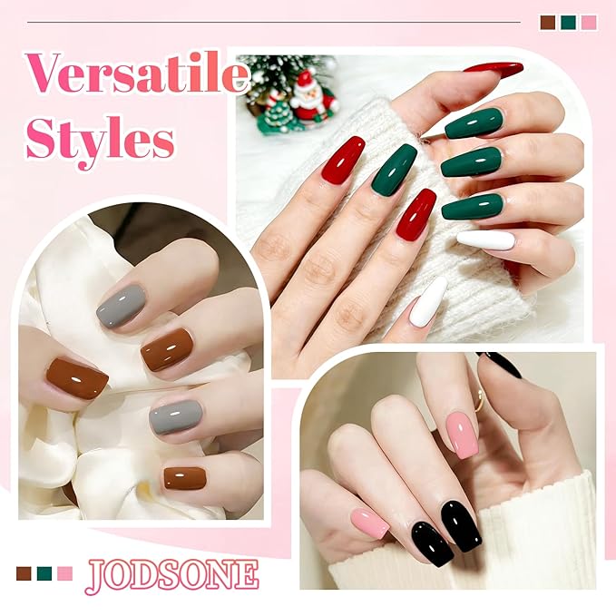 JODSONE 32 Colors Quick Dry Nail Polish Set 0.17 fl.oz,Valentines Nail Polish Set with 1 Top Coat & 2 Base Coat,Totaling 35Pcs,Air Dry & Long Lasting Nail Art DIY Home Manicure Gift for Women