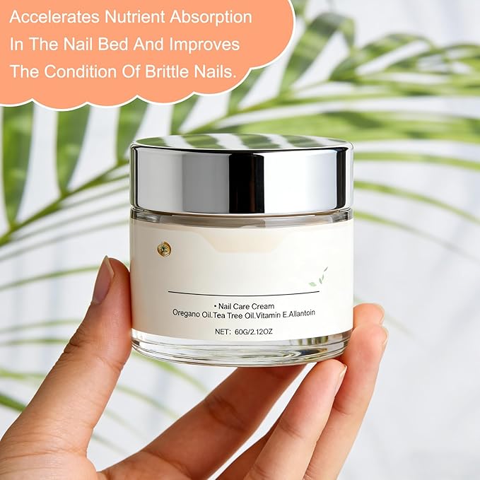 2PCS Nail & Toenail Care Cream, Toenail Nail Repair for Damaged, Strength & Nail Growth Tea Tree Oil, Oregano Oil, Vitamin E, Natural Formula