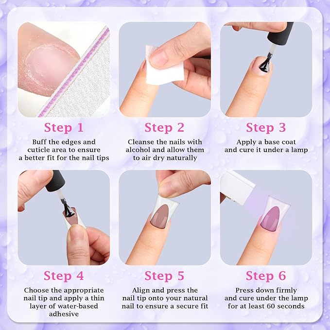 outopen 120pcs Duck Nail Tips Short Caramel Pink French Duck Tips Full Cover Fan Flare Duck Tips for Wide Press on Nail Crystal Duck Feet Nail Tips for Polygel Acrylic Extension, 12 Sizes