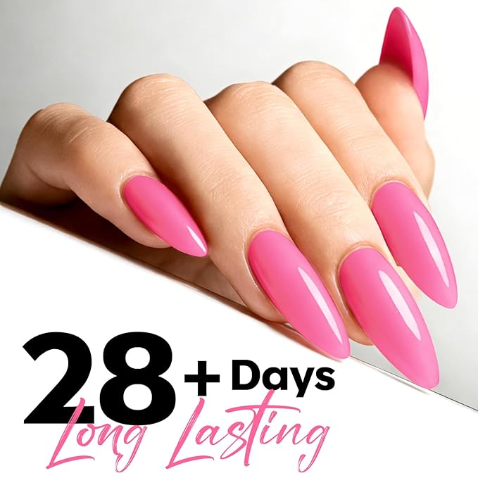 modelones Pink Gel Nail Polish Hot Pink Nail Polish Pastel Rosy Gel Polish Valentine Nails Manicure 15 ML