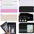 Disposable Nail Supplies Kits,Professional Manicure Press On Nail Tool Kit With Nail File,Adhesive Tabs,Nail Glue,Sticks, Prep Pads,Bags,Cards for Nail Business(Black-140pcs20set)