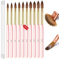 Nail Art Brushes Set,10pcs Nail Art Tools Nail Art Design Pen Painting Tools Fingernail Brush Nail Cleaning Brush for Acrylic Application Acrylic Powder 3D Nail Carving Nail Art Brushes Set