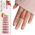 Gel French Tip Nails Short Square French Tip Press on Nails SXVME Soft French Nail Tips 150Pcs Pre-applied Tip Primer Natural Skin Tones Fake Nails Extensions Gel Nails Kit for Women Girls DIY