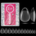 AIMEILI Short Almond Nail Tips, 504Pcs Pre-Shape Clear Short Nails Press On Nail Fake Nails for Nail Extension Full Cover False Nails Gelly Tips DIY Nail Salon 12 Sizes