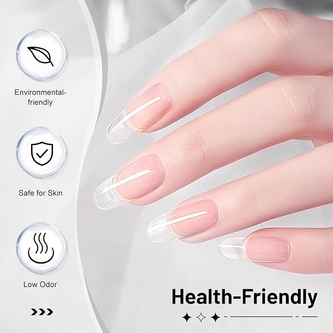 JODSONE Builder Gel for Nails,2Pcs 16.5ml Builder Gel Nail Polish for Thickening Strengthener Building Extension Nail Thickening Solution and Nail Art Design Gift for Women