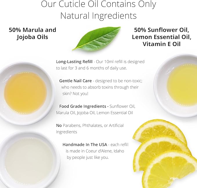Just Like Jane™ Natural Nails Cuticle Oil - with 50% Marula and Jojoba Oils
