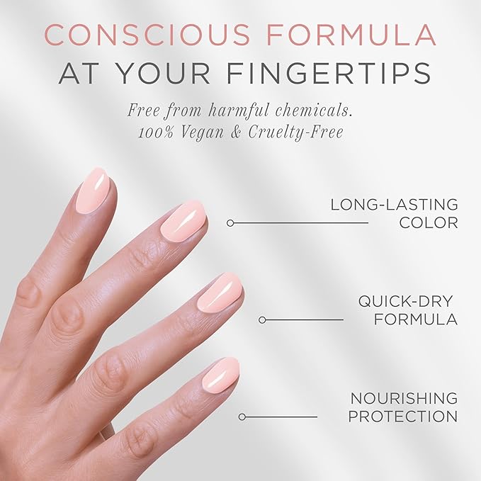 Cote Beauty’s En Pointe, Powdery Pink Nail Polish, Sheer Opalescent Finish, Vegan & Cruelty-Free, Long Lasting Nail Polish, Made in USA, 0.27 Fl Oz
