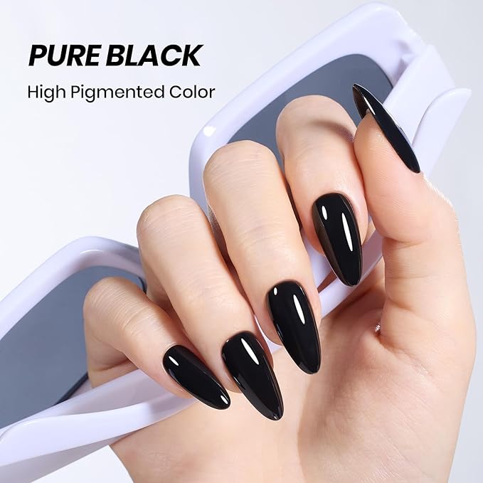 Beetles Black White Gel Polish Set - 2 Pcs 15ml Black And White Colors Polish French Nails Soak Off Led Nails Art Manicure Salon Diy at Home