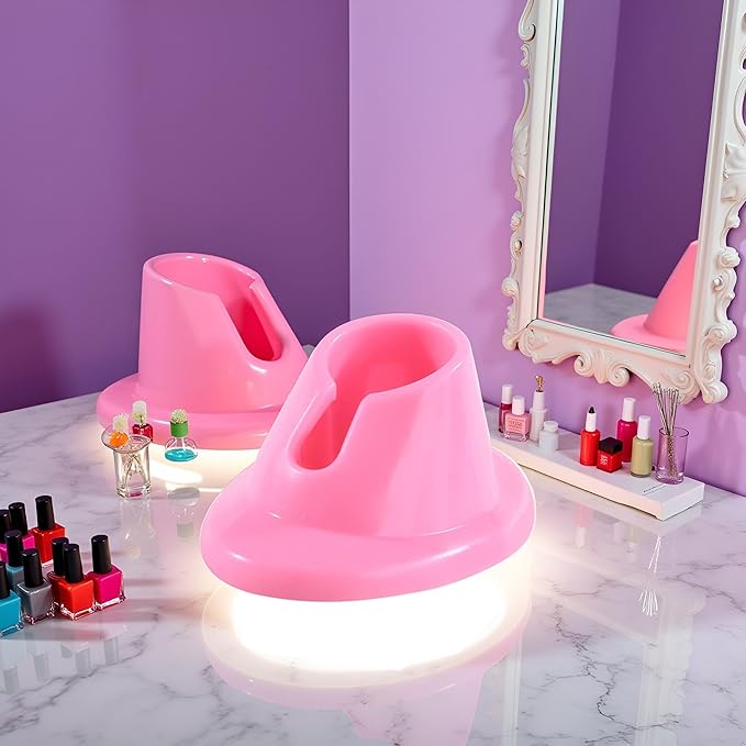 Pink Soft Rubber Nail Polish Bottle Holder Bottle Stand Manicure Display Tools Nail Art Supplies for Nail Organizer Display Nail Polish