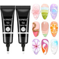 3D Nail Art Gel, Korean 3d Tube Nail Gel Sculpting Gels for Nail Art Soft Tube DIY Carving Drawing Line Painting Gels Clear and Milky White