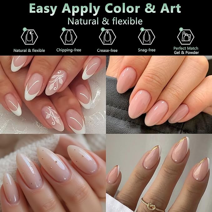 Short Almond Nail Tips, 15 Sizes 240 PCS Clear Acrylic Soft Fake Nails Gel Nail Tips, Full Cover Pre-Shaped Matte Long Lasting Press on Nails Extension for DIY Beginners & Salon Manicure