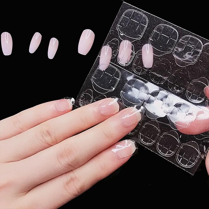 NOVAL 1200 PCS (50 Sheets) Nail Adhesive Tabs Nails Sticky Tabs Waterproof Breathable False Nail Tips Sticky Tab Super Sticky False Nail Glue Sticker for Press Nail Art
