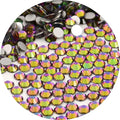 NCB Nancybeads 1500pcs Flatback Round Glass Nail Art Rhinestones Crystal for DIY Making Accessories Shoes, Clothes, Face Art, Bags, Manicure (Green Volcanic, SS16 1500pcs)