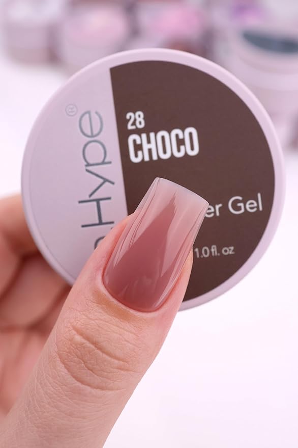 IN.HYPE UV/LED Camouflage Hard/Builder Gel for Nail Extension/Strengthening/Overlays (Choco)