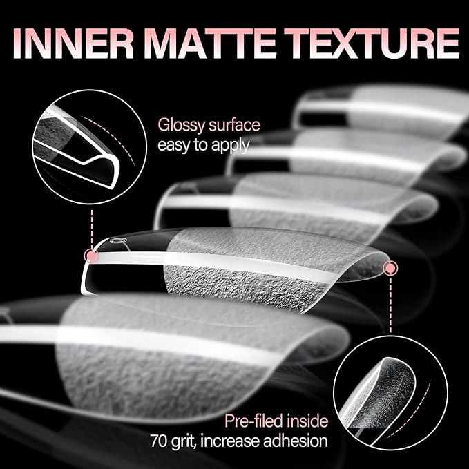 AILLSA Short Coffin Nail Tips for DIY Beginners - 15 Sizes 120pcs Half Matte False Nail Tips Pre-shaped Short Nails Tips, Acrylic Fake Press on Nails Extension