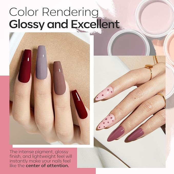 Modelones Dip Powder Nail Kit, 20 Colors Pink Blue Black White Nude Grey Dipping Powder Starter Set with Liquid Set Base&Top Activator French Nail Art Salon Long-Lasting DIY Manicure Kit
