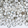 Blinginbox 288 Pieces SS30/6.4-6.6mm Clear Crystal Flat Back Brilliant Round Rhinestones Glass Stones Glitter Gems Crystals Diamond (Crystal).