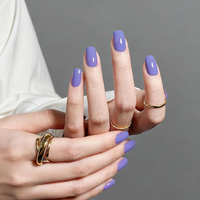 MEGIOR Bright Lilac Gel Nail Polish 0.5 Fl Oz Purple Soak Off UV LED Lamp Light Cure Gel Polish Kit for Salon and Nail Art Starter Manicure DIY at Home
