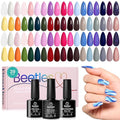 Beetles Gel Nail Polish, 36 Colors Palette Green Brown Pink Yellow Blue Nude Glitter Color Gel Polish with Base Top Coat Soak Off UV LED All Seasons Gift for Women Girls