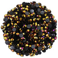 720 Pcs SS30 6mm Flatback Rhinestones for Nails Art Crafts Glitter Round Shine Gems AB Crystals DIY Clothes Shoes （Black-Bottom RoseRed AB）