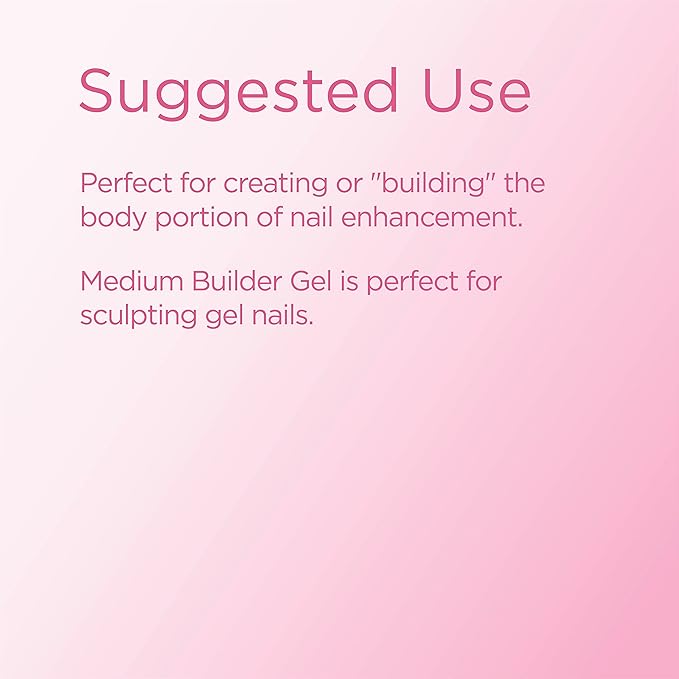 Young Nails Synergy Gel System, Building Gel - Hard Builder Gel, Superior Adhesion & Strength, Structured Nail Gel Builder - Build Gel, Pink, 15g