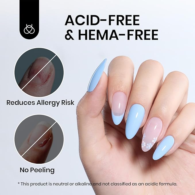 Beetles 15ml Nail Dehydrator and Primer - Acid Free & Hema-Free Natural Prep Dehydrate and Bond Primer for Acrylic Fast Dry Nail Supplies Professional Salons Set
