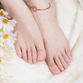 DANNI & TONI Semi Cured Gel Toenail Strips (Tint Nude) Natural Toenail Stickers Gel Pedi Wraps 37 Stickers