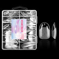Short Oval Nail Tips 240PCS Soft Gel Pre-shaped Half Matte Clear Acrylic Nail Tips, Short Oval Round Full Cover Fake Press On Nails For Nail Extension Art DIY Salon 12 Sizes