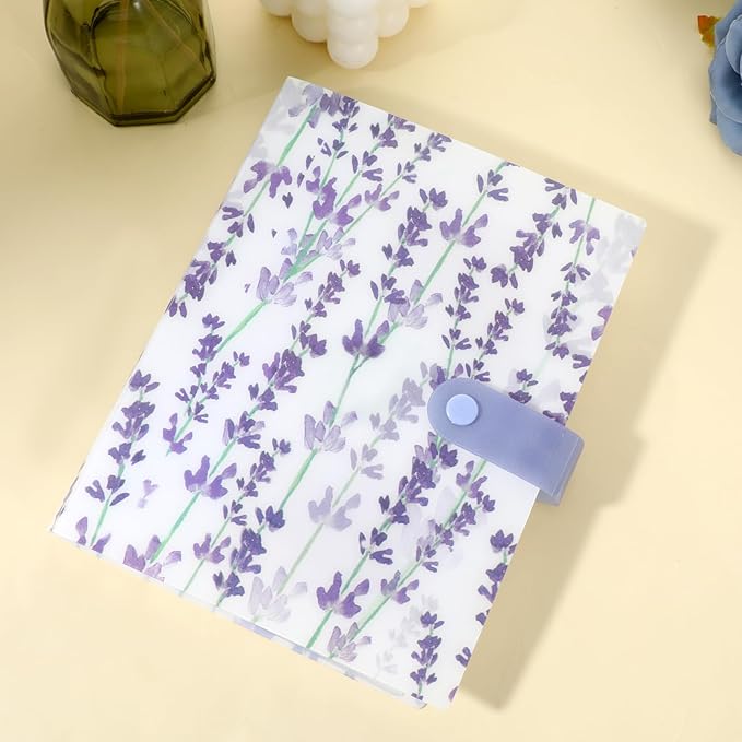 144 Slots Wisteria Flower Nail Art Artistic Stickers Storage Book Transparent Decals Organizer Tools DIY Design Manicure Decoration Empty Photo Display Showing Collecting Album Holder (Floral)