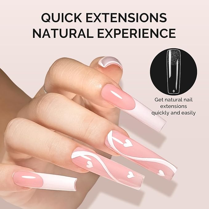 MelodySusie Long Square X Nail Tips - 288Pcs 12 Sizes Clear Acrylic, Half Matte Full Cover Press on Nails for DIY Extension & Salon Use, Pre-Shaped for Long-Lasting Manicure