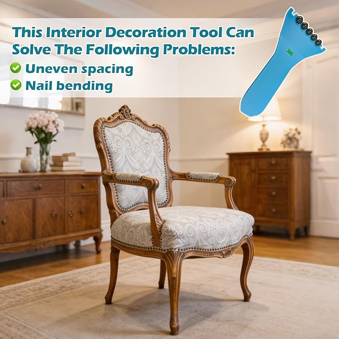 Quick Fancy Nailer Spacer Space and Set Tool for Decorative Nails , with nail kit upholstery tools Suitable for many home decoration projects