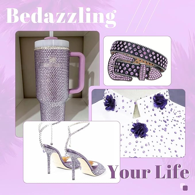 1500PCS 6mm Resin Rhinestones in Bulk (Light Purple), Bedazzling Flatback Crystals Rhinestones for Crafting DIY Nail Decoration, Gems Diomand Charms for Tumbler Shoes Clothing Fabric