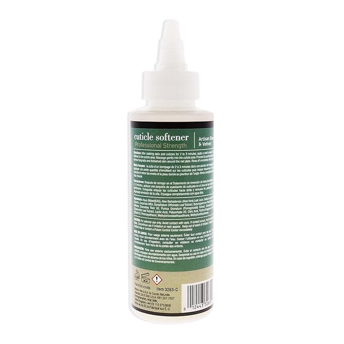Cuccio Naturale Professional Strength Cuticle Softener Treatment - Gently Exfoliates Cuticles From Toes - Features A Fresh, Clean And Invigorating Spa Scent - Artisan Shea And Vetiver - 4 Oz