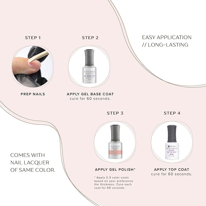 LeChat Perfect Match Gel Polish, Ready For My Close-Up, 0.5 Fl Oz (PMS83)