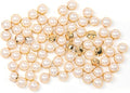 200Pcs Pearl Sew on Rhinestones for Crafting,6mm Claw Pearl Embellished Rhinestoness for DIY,Half Round Pearls for for Crafting Jewelry Handicrafts Clothes Bag Shoes-White(Gold Claw)