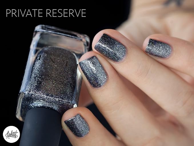 ILNP Private Reserve - Black Holographic Metallic Nail Polish