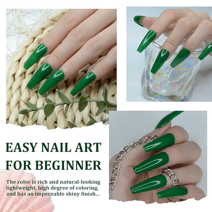 Christmas Green Dip Powder, 1oz Nail Dipping French Powder Pro Collection System, Salon DIY Nail Art Starter, Odor-Free & Long-Lasting, No Lamp Needed