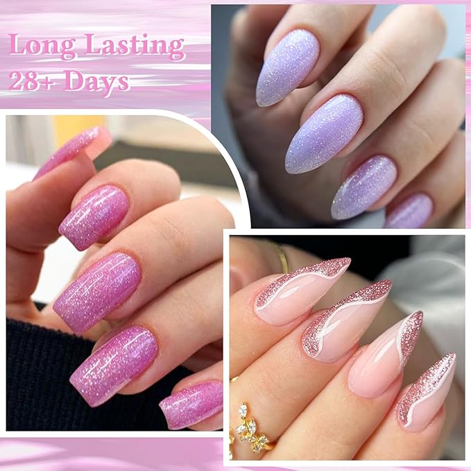 MEET ACROSS 27PCS Gel Nail Polish Set,27 Colors Gel Nail Kit Art Design Soak Off UV LED,Nail Art Design Gifts for Women