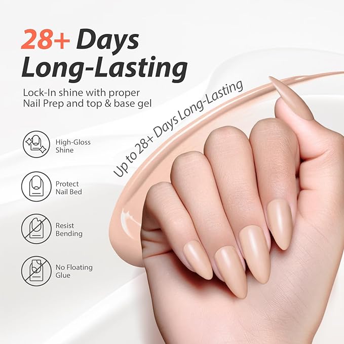 Makartt Ultra-Pigmented Gel Nail Polish Nude 15ml, One N'Done Nude Gel Polish One-Coat High-Gloss Ceramic Shine, Salon-Grade UV Nail Art Manicure DIY Salon Home - Barely There