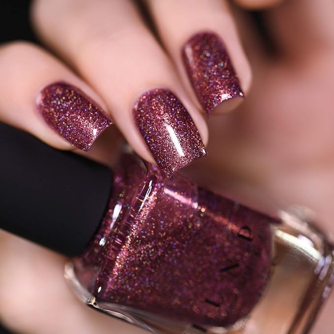 ILNP Bloodline - Rich Marsala Holographic Nail Polish, Chip Resistant, Non-Toxic, Vegan, Cruelty Free