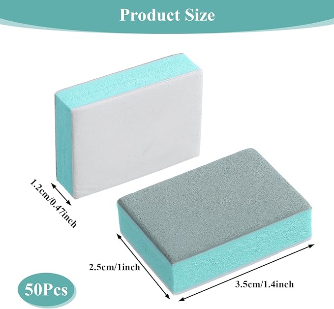 50Pcs Nail Buffer Block and Shine Kit, Mini Nail Buffer for Polishing Smooth and Shiny Natural Nails Fingernail Mini Buffer Nail File Smoother Buffer Block 1000/4000 (Green)