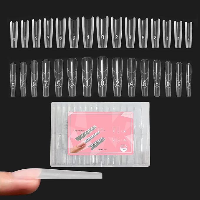 Crystal Form – Oval Extension Template, Paper Sandwich Nail Guide, Clear Shaping Mold | Flexible Builder Sheet, Salon Tool for Acrylic Gel Work, Precision Manicure Craft, Quick Design Aid