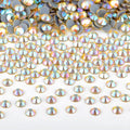 Bymitel Hotfix Crystal Rhinestones Round Gems Iron on DIY Jewelry Making Flat Back for Crafts,Citrine AB, 1.6mm(SS4/2880pcs)