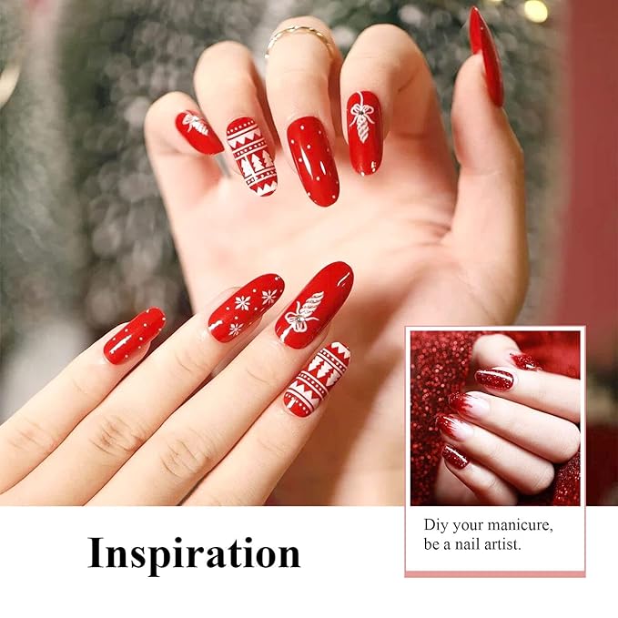 Imtiti Gel Nail Polish - Scarlet Red, 0.5 Fl Oz, DIY Nail Art Starter Kit for Women & Girls - Soak Off LED & UV Curing