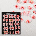 30PCS 3D Handmade Flower Nail Art Charms Advanced Handcrafted Cherry Blossom Flower Colorful Sculpted Floral Nails with Rhinestone Caviar Beads Design for Women Profession Nail Art Craft Jewelry